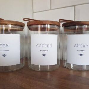 Tea Coffee Sugar Jars Simplistic