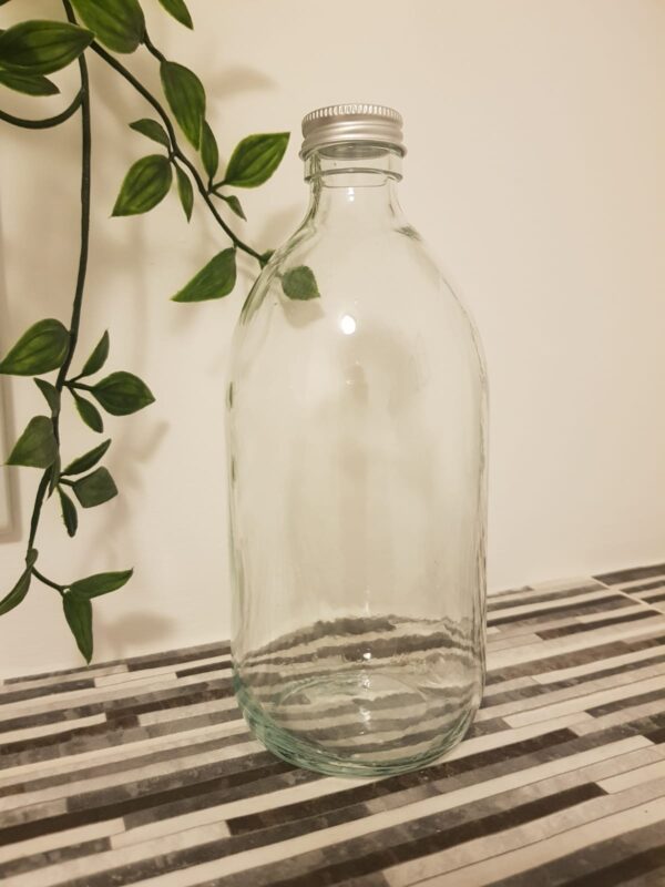 glass jars plain with cap