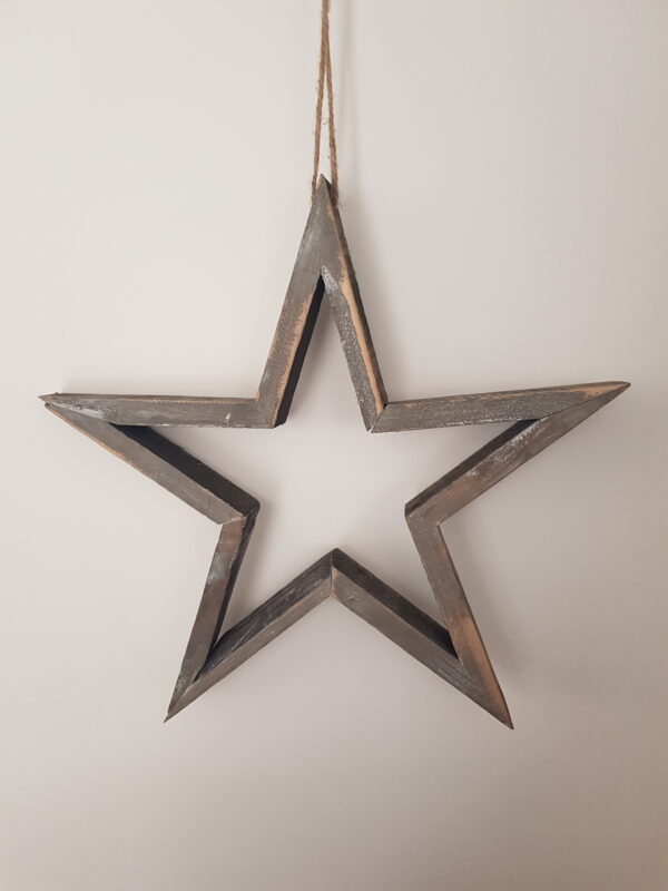 Grey Wooden Star