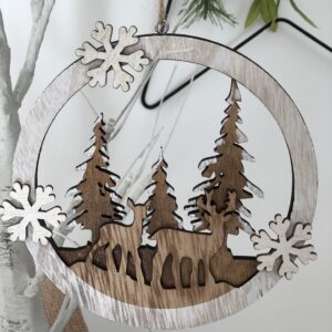 Wooden scene brown