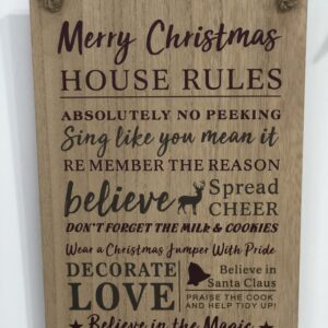 House Rules Plaque