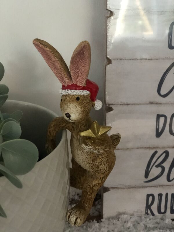 Pot Hanging Christmas Rabbit