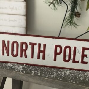 North Pole Metal Sign