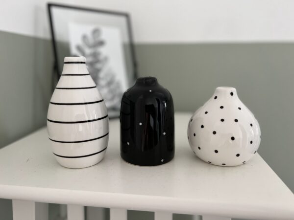 Three bud vases