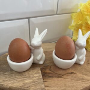 White bunny egg cup