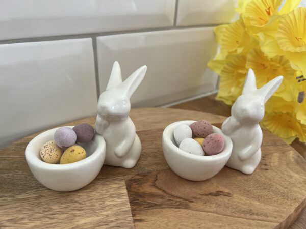 Ceramic bunny egg cup